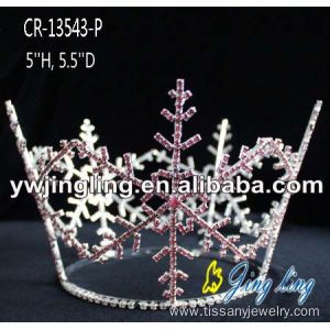 Full Round Frozen Snowflake Christmas Pageant Crowns